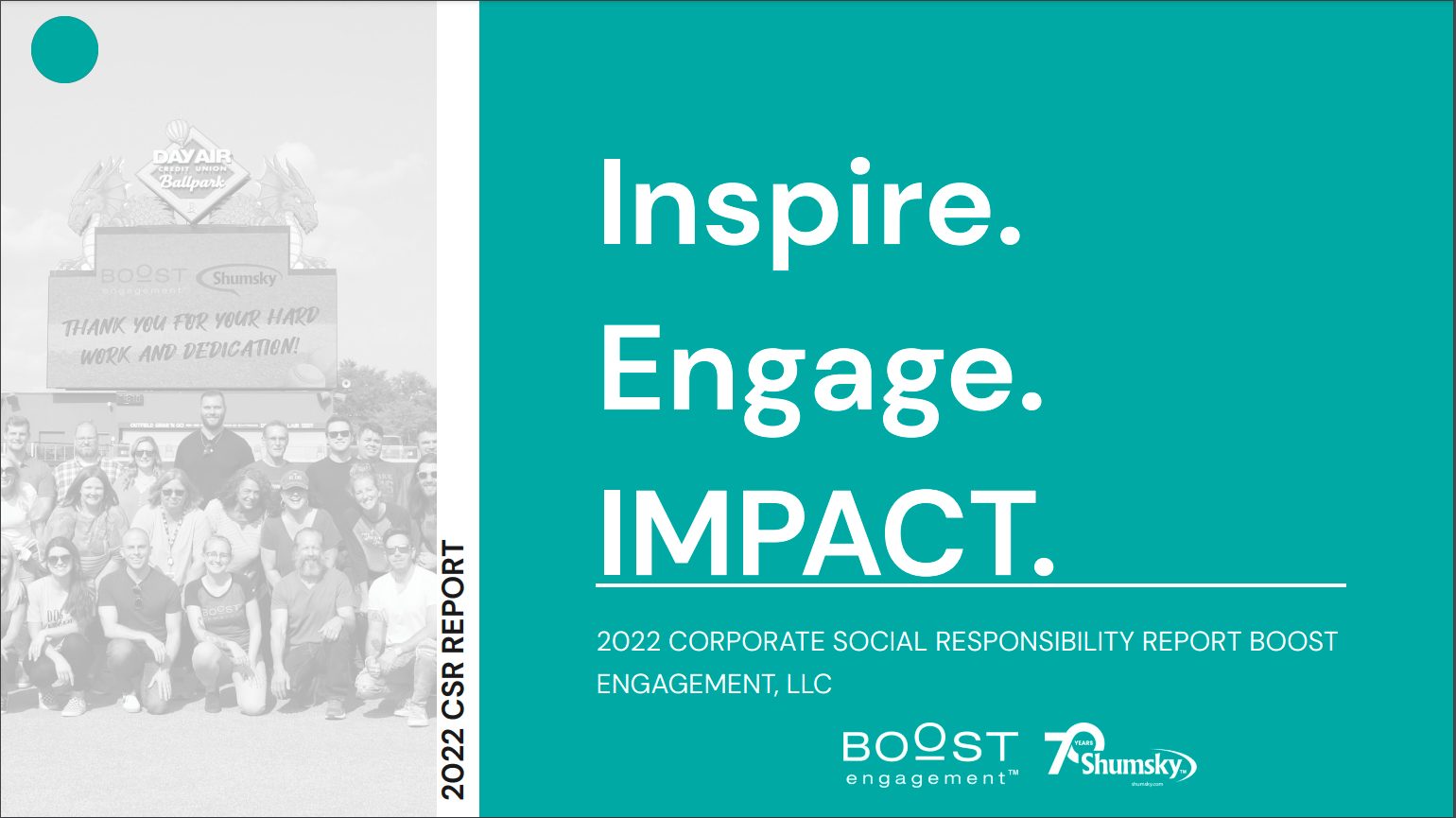 Boost Engagement Corporate Social Responsibility Report 2022